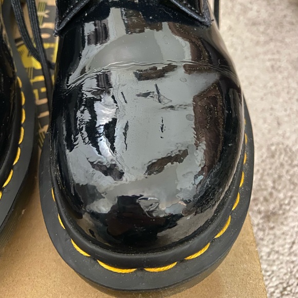Dr.Martens 11821011 AirWair Black Patent Lamper Combat Boots US size 9 - Picture 5 of 16